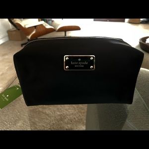 Brand new black Kate Spade cosmetic bag